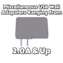 Miscellaneous & Mixed Wall Charger USB Adapter (2.0A Output and Up) - 1 Adapter