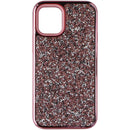 AIRIUM Encrusted Rhinestones Hybrid Case for Apple iPhone 12 - Pink Glitter