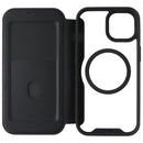 Ampd TPU/Acrylic Flip Wallet Case for MagSafe for Apple iPhone 15 - Clear/Black