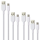Anker PowerLine II Series USB-A to 8-Pin Lightning Cables - White (4 Pack)