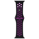 Silicone Sport Band for Apple Watch (38/40/41mm) Cases - Black/Purple