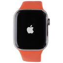 Apple Watch HERMES Series 7 (GPS + LTE) A2477 45mm Silver SS / Orange Sport Band