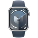 Apple Watch Series 9 (GPS Only) A2980 45mm Silver Al/Storm Blue Sp Band (M/L)