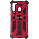 ASMYNA Premium Rugged Kickstand Case for Samsung Galaxy A21 - Red/Black