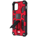 ASMYNA Sturdy Hybrid Series Case with Kickstand for Apple iPhone 12 - Red/Black