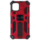 ASMYNA Sturdy Hybrid Series Case with Kickstand for Apple iPhone 12 - Red/Black