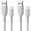 Belkin (3.3-Ft) BoostCharge MFi Lightning 8-Pin to USB-A Cables - White - 2 PACK