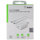 Belkin Boost Charge 25W USB-C Wall Charger w/ USB-C Cable - White (AU PLUG)