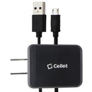 Cellet Home Charger + Micro USB Cable (4FT) - Black