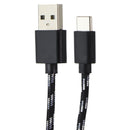 CELLCandy 6.5ft USB-A to USB-C Braided Charge & Sync Cable - Black/Silver