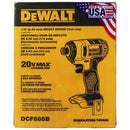 DeWalt 1/4-inch 20V Max Impact Driver, Tool Only (DCF885B)