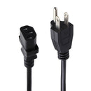 Generic & Mixed (3-Prong/Grounded) Power Supply AC Cables (Mixed Color/Length)