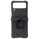 Generic Galaxy Z Flip4 Case with Black Hinge - Black