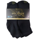 GOLDTOE Men's Cotton Ankle Athletic Socks - Black 6 Pair - Shoe Size (12-16)