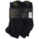 GOLDTOE Men's Cotton Ankle Athletic Socks - Black 6 Pair - Shoe Size (12-16)