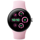 Google Pixel Watch 3 (41mm) Wi-Fi Only - Silver Aluminum/Rose Quartz Band