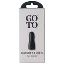 GoTo Dual 12W USB-A + 20W USB-C Car Charger - Black