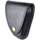 Gould & Goodrich H70 Leather Handcuff Case - Hi-Gloss Black / Brass Snap