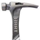Hart 16oz Fiberglass Hammer with Rubber Grip Rip Claw and Magnetic Nail Starter