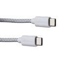 HyperGear 10FT (3m) USB-C to USB-C Braided Charge and Sync Cable - White / Gray
