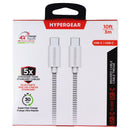 HyperGear 10FT (3m) USB-C to USB-C Braided Charge and Sync Cable - White / Gray