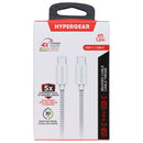 HyperGear 4FT (1.2m) USB-C to USB-C Braided Charge and Sync Cable - White / Gray