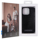iDeal of Sweden Atelier Case for Apple iPhone 13 Pro - Neo Noir Croco Silver