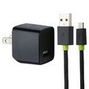 iHome (12W) Power USB Wall Charger with 5ft USB-A to USB-Micro Cable - Black