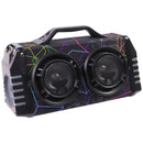 iLive Watts Plus Portable Bluetooth Boombox - Black/Multi Color (IBB503B)