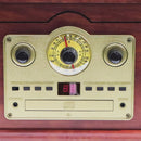 iLive 6-in-1 Bluetooth Turntable Music System - Brown Wood/Gold (ITTB610LW)