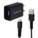 InMotion USB Wall Adapter + (3.3-Ft) USB-C Charge/Sync Cable - Black