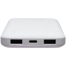 InMotion 10,000 mAh Power Bank with 2 USB-A Ports and LED Indicator - White