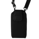 Nylon Pouch Holster Case & Neck Lanyard for Large Size Smartphones & More - Blk