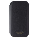 Kate Spade Wrap Folio Case for Apple iPhone 12 / 12 Pro - Black Hearts & Clovers