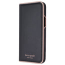 Kate Spade Wrap Folio Case for iPhone 14 Pro Max - Black/Pale Vellum Bumper