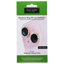 Kate Spade Aluminum Ring Lens Protectors for iPhone 15/15 Plus Set-in-Stone Gold