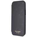 Kate Spade Wrap Folio Case for Apple iPhone 12 Pro Max - Black Hearts & Clovers