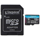Kingston 128GB Canvas Go! Plus microSDXC w/Adapter - A2 C10 U3 V30 (100MB/s)