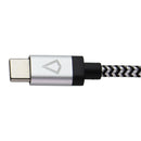LBT (7-Foot) USB-C to USB-C Braided Charge/Sync Cable - Silver/White/Black