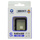 LITO S+ Glass & Case (2 in 1 Set) for Apple Watch Series 3/2/1 (38mm) - Black