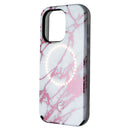 LuMee Halo Lighted Case for Apple iPhone 13 Pro/13/12 Pro/12 - Rose/White Marble