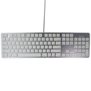 Macally Ultra-Slim USB Wired Keyboard with Numberpad - Silver/White SLIMKEYPROA