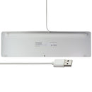 Macally Ultra-Slim USB Wired Keyboard with Numberpad - Silver/White SLIMKEYPROA