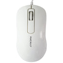 Macally (5-ft) USB Wired 3-Button Computer Mouse for Mac/PC - (ICEFROST3) White