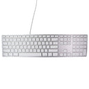 Matias FK318S USB Wired Aluminum Keyboard with Numeric Keypad and 2x USB Ports