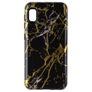 Mybat Fuse Hybrid Case for Samsung Galaxy A10E - Gold/Black Marble