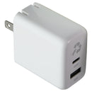 Nimble Wally Duo (32W) Dual-Port (USB-C and USB-A) Wall Charger - Polar White