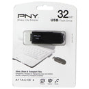 PNY Attaché 4 Flash Drive USB 2.0 for Photos Videos and More - 32GB / Black