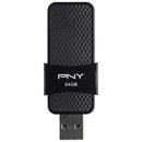 PNY (64GB) DUO LINK USB 3.1 Type-C OTG Flash Drive - Black (P-FD64GOTGSLTC-GE)