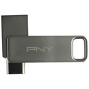 PNY 128GB DUO LINK USB 3.2 Type-C Dual Flash Drive - Silver/P-FDI128DULINKTYC-GE